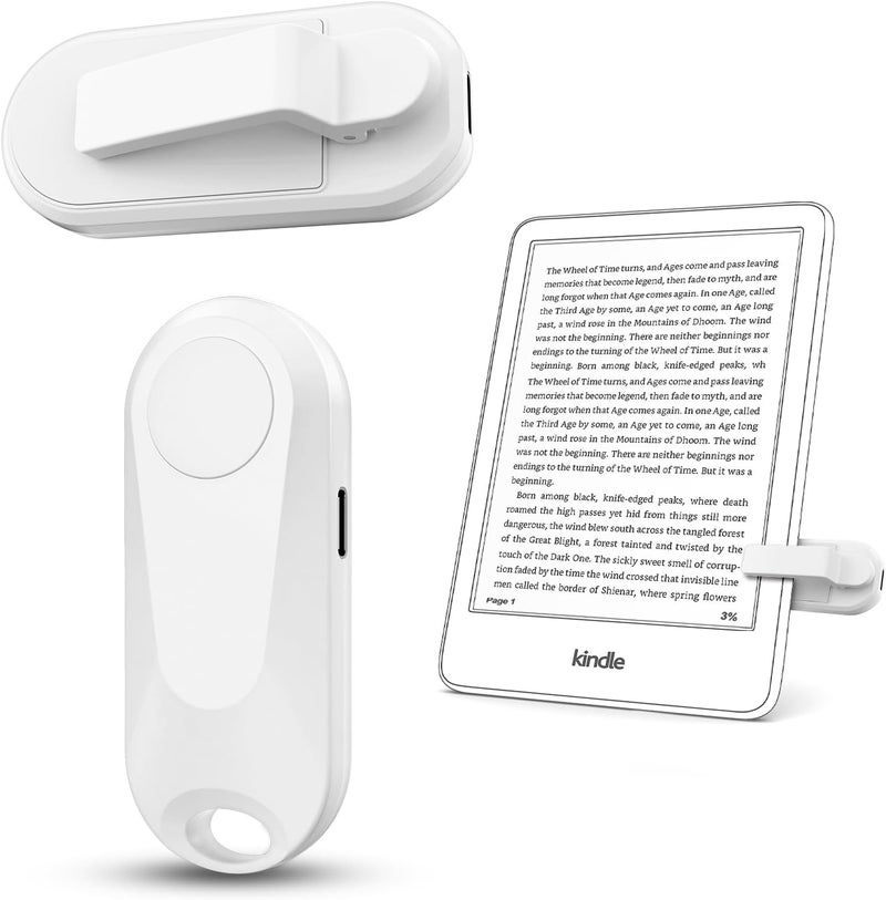 DATAFY Remote Control Page Turner for Kindle Paperwhite Oasis Kobo eReaders, Camera Camcorder Remote Controls, Page Turner Clicker for ipad Tablets Reading Novels with Wrist Strap Storage Bag - Image 1